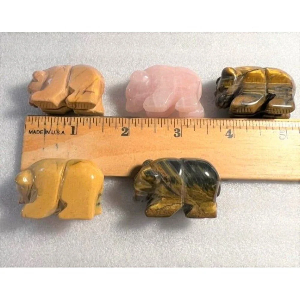 Gemstone Bear Carving - Your Choice